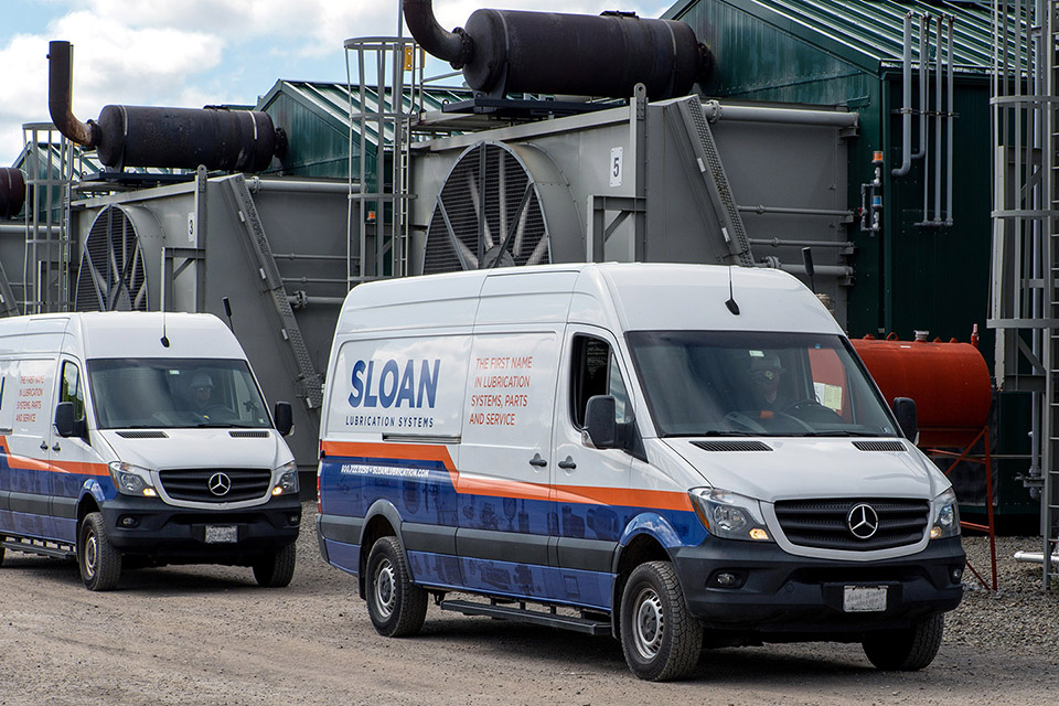 Sloan Vans at a new TriCip installation site